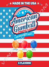 Load image into Gallery viewer, American Gumball Display Card Laminated (non adhesive) for Candy Machine size GB
