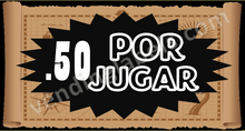 Load image into Gallery viewer, CRANE .50, $1, $2, $3, $5 TO PLAY Sticker Label Decal Vending Candy Labels Machine Spanish
