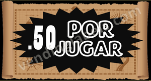 CRANE .50, $1, $2, $3, $5 TO PLAY Sticker Label Decal Vending Candy Labels Machine Spanish
