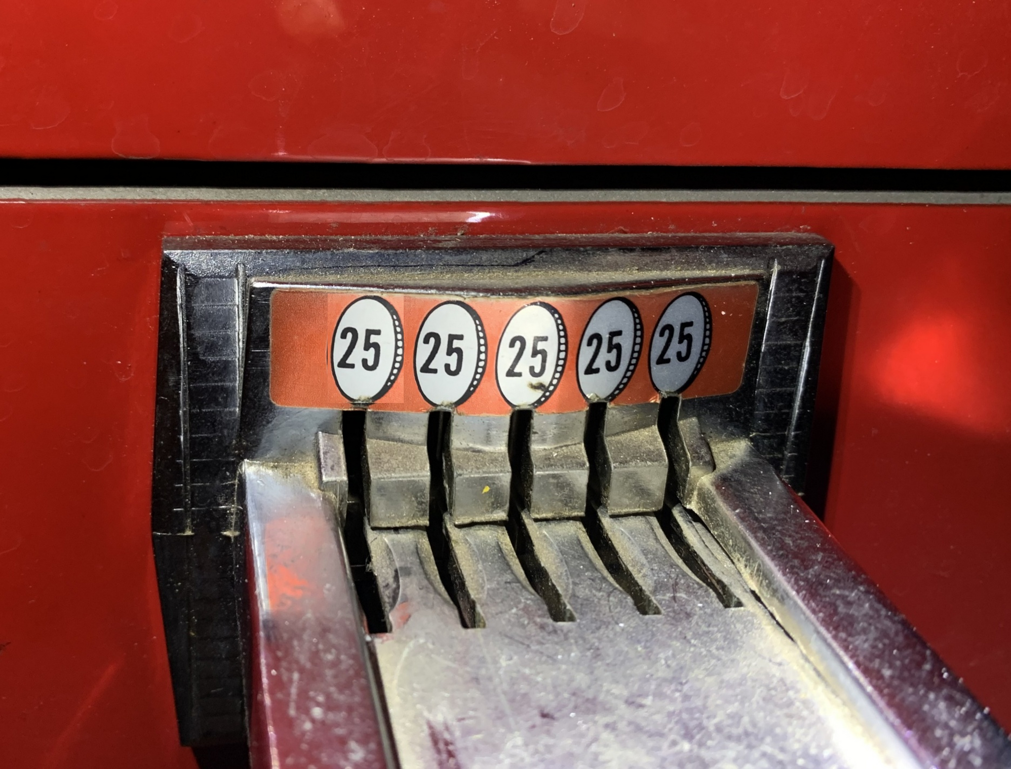 Quarter Pull Sticker Machine 3 PACK Large Slide Mech 5 Slot Quarter Price STICKERS VENDING MACHINE ...
