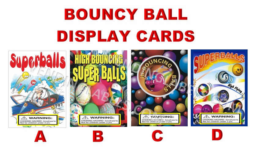Bouncy Balls Display Label Card