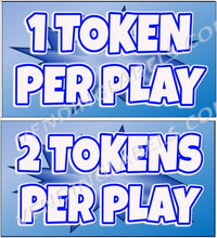 Load image into Gallery viewer, Blue Theme Free Play Bonus Sticker Decal Crane Claw Machine
