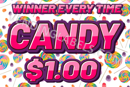 CRANE Sticker Label for Claw Candy Vending Machines WINNER EVERY TIME