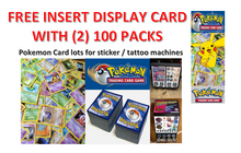 Load image into Gallery viewer, Pokemon Cards for Sticker &amp; Tattoo Machines Flat
