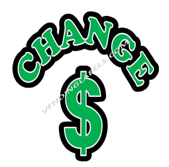 Change Machine Die Cut Decal Dollar Sign