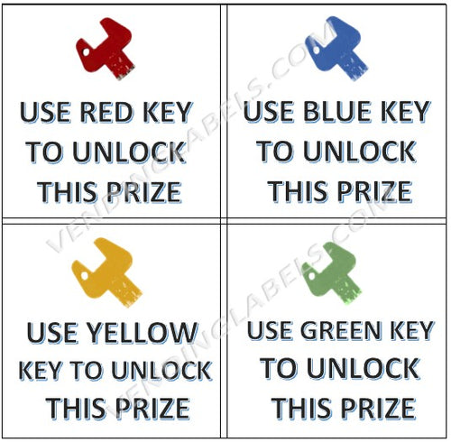 Crane Claw Key Chain COLOR SET KEY ID Prize Box Vending Machine Instruction