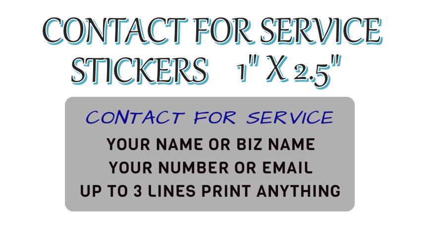 Contacted Sticker 3 pack CONTACT SERVICE Stickers for Vending Candy Labels Machines 1 x ...