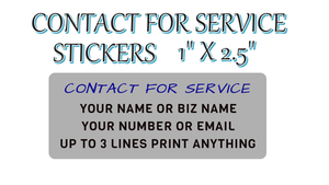 CONTACT SERVICE Stickers for Vending Candy Labels Machines 