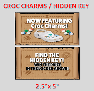 CRANE HIDDEN KEY Sticker Label for CLAW Vending Candy Labels Machines