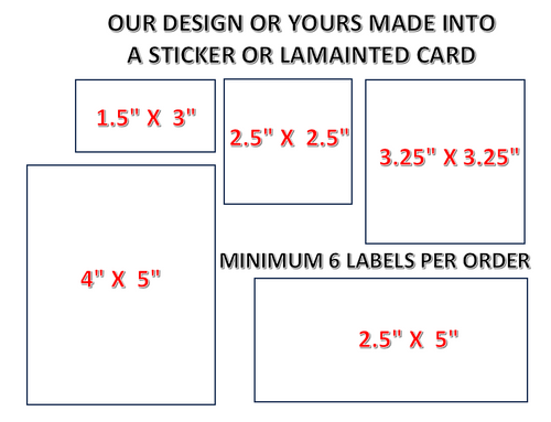 Custom SIZES Vending Label Laminated or Sticker Decals Your Picture or our Design