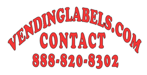 CONTACT ID Sticker Vinyl Decal for Vending Bulk Soda Snack Claw Machine