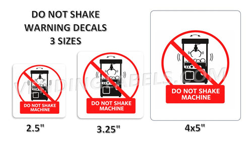 SAFETY / SURVEILLANCE / SHAKE – Vending Labels