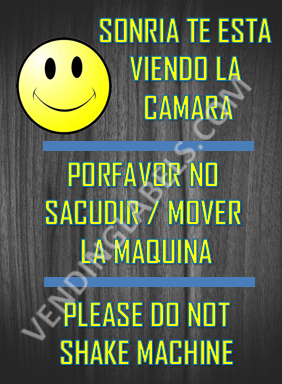 DO NOT SHAKE SMILE Sticker Label for CLAW CRANE Candy Machines 2 sizes SPANISH