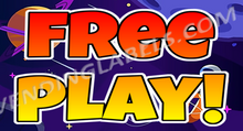 Load image into Gallery viewer, Space Theme Free Play Bonus Sticker Decal Crane Claw Machine

