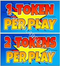 Load image into Gallery viewer, Comic Theme Free Play Bonus Sticker Decal Crane Claw Machine
