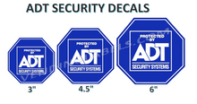 Load image into Gallery viewer, Die Cut Security Decals ADT Nest Ring Genaric Pick your size surv
