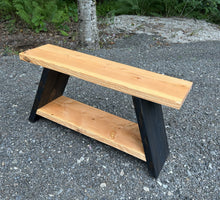 Load image into Gallery viewer, Locally Handmade Wood Bench for garden porch livingroom entry way
