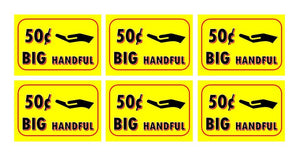 BIG HANDFUL PRICE Stickers for Vending Candy Labels Machines