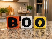 Load image into Gallery viewer, Set of 3 Wooden Handmade Holiday Wood Block Halloween
