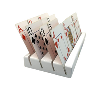 Load image into Gallery viewer, Card Holder Playing deck uno fish four suits Handmade wooden custom name heavy duty
