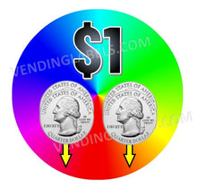 Load image into Gallery viewer, Price Stickers Color Wheel VENDING MACHINE CANDY TOY STICKERS LABEL
