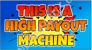 Comic Theme Free Play Bonus Sticker Decal Crane Claw Machine 