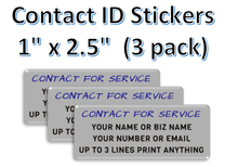 Load image into Gallery viewer, CONTACT SERVICE Stickers for Vending Candy Labels Machines 
