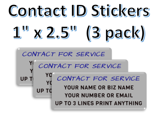 3 pack CONTACT SERVICE Stickers for Vending Candy Labels Machines 1 x ...