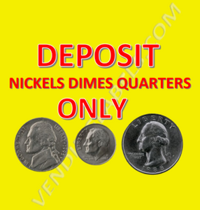 Deposit Nickels Dimes Quarterd only CLAW SODA SNACK Sticker Label for Vending Machines decal misc