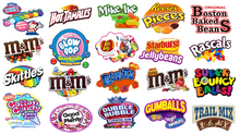 Load image into Gallery viewer, DIE CUT Candy Logo Vending Label Sticker Decals
