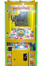 Load image into Gallery viewer, Yellow claw machine with 'Lucky Duck' branding on a white background
