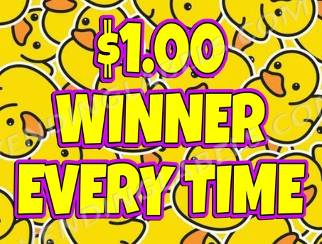 Duck CRANE PRIZE EVERY TIME Sticker Label for Vending Candy Labels Claw Machines