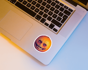 HOLOGRAPHIC Food Face Decal Sticker Funny Scary
