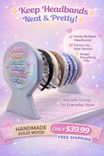 Load image into Gallery viewer, Headband Holder Hair Clip Wooden Handmade Custom Personalized Name or your Picture
