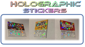 HOLOGRAPHIC Vending Label Sticker Decal NUTRITIONAL
