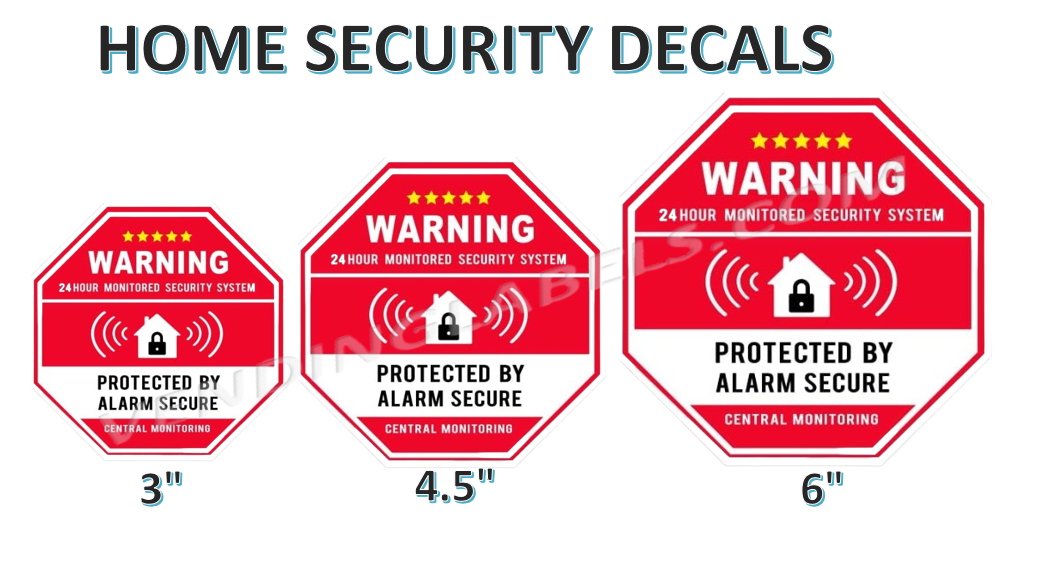 Die Cut Security Decals ADT Nest Ring Genaric Pick your size surv ...
