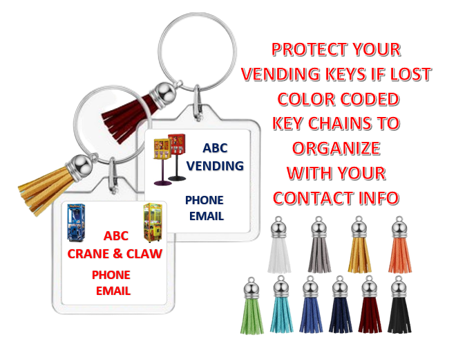 Key Chain Custom ID Vending Machine Keys Bulk Crane Claw