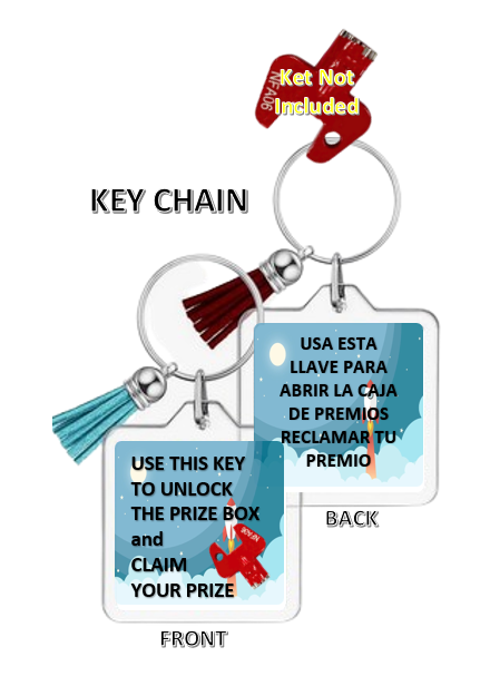 Crane Claw Key Chain Prize Box ID Vending Machine Instruction
