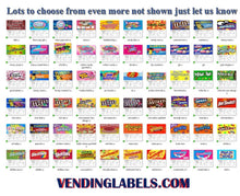 Load image into Gallery viewer, Nutrition Candy Vending Machine Labels Display Card LAMINATED
