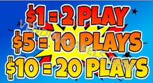 Load image into Gallery viewer, CRANE CLAW Bonus Multi Play Price Sticker Label Decal
