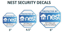 Load image into Gallery viewer, Die Cut Security Decals ADT Nest Ring Genaric Pick your size surv
