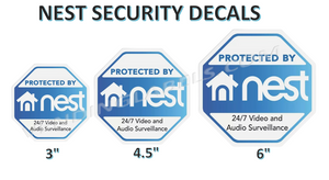 Die Cut Security Decals ADT Nest Ring Genaric Pick your size surv