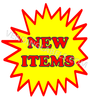 NEW ITEMS Label Display Card or Sticker Candy Vending full vending 3.2 ...