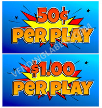Load image into Gallery viewer, Comic Theme Free Play Bonus Sticker Decal Crane Claw Machine 
