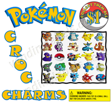 Load image into Gallery viewer, POKEMON CROC CHARMS Toy Candy Vending Machine Label
