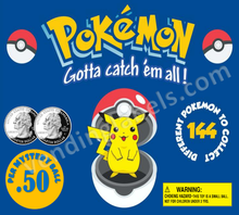 Load image into Gallery viewer, POKEMON BALL Toy Candy Vending Machine Label LAMINATED DISPLAY CARD or Sticker
