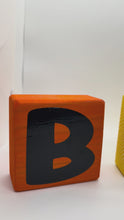 Load and play video in Gallery viewer, Set of 3 BOO Wooden Handmade Holiday Wood Block Halloween
