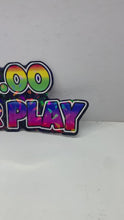 Load and play video in Gallery viewer, XL HOLOGRAPHIC / NON HOLO CRANE TO PLAY Price Sticker Label Decal Vending CLAW Labels Machine Spanish 3&quot; x 6.5&quot;&quot;
