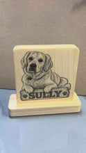 Load and play video in Gallery viewer, Photo Custom Sketch on wood handmade plaque sign for pet wedding shower gift birthday
