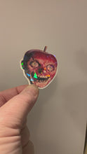 Load and play video in Gallery viewer, HOLOGRAPHIC Food Face Decal Sticker Funny Scary
